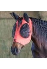 Canadian Horsewear - Lycra Fly Mask with Zipper and Forelock Hole - Orange - Large