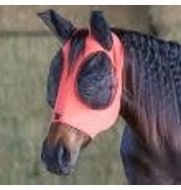 Canadian Horsewear - Lycra Fly Mask with Zipper and Forelock Hole - Orange - Large - 15-9963
