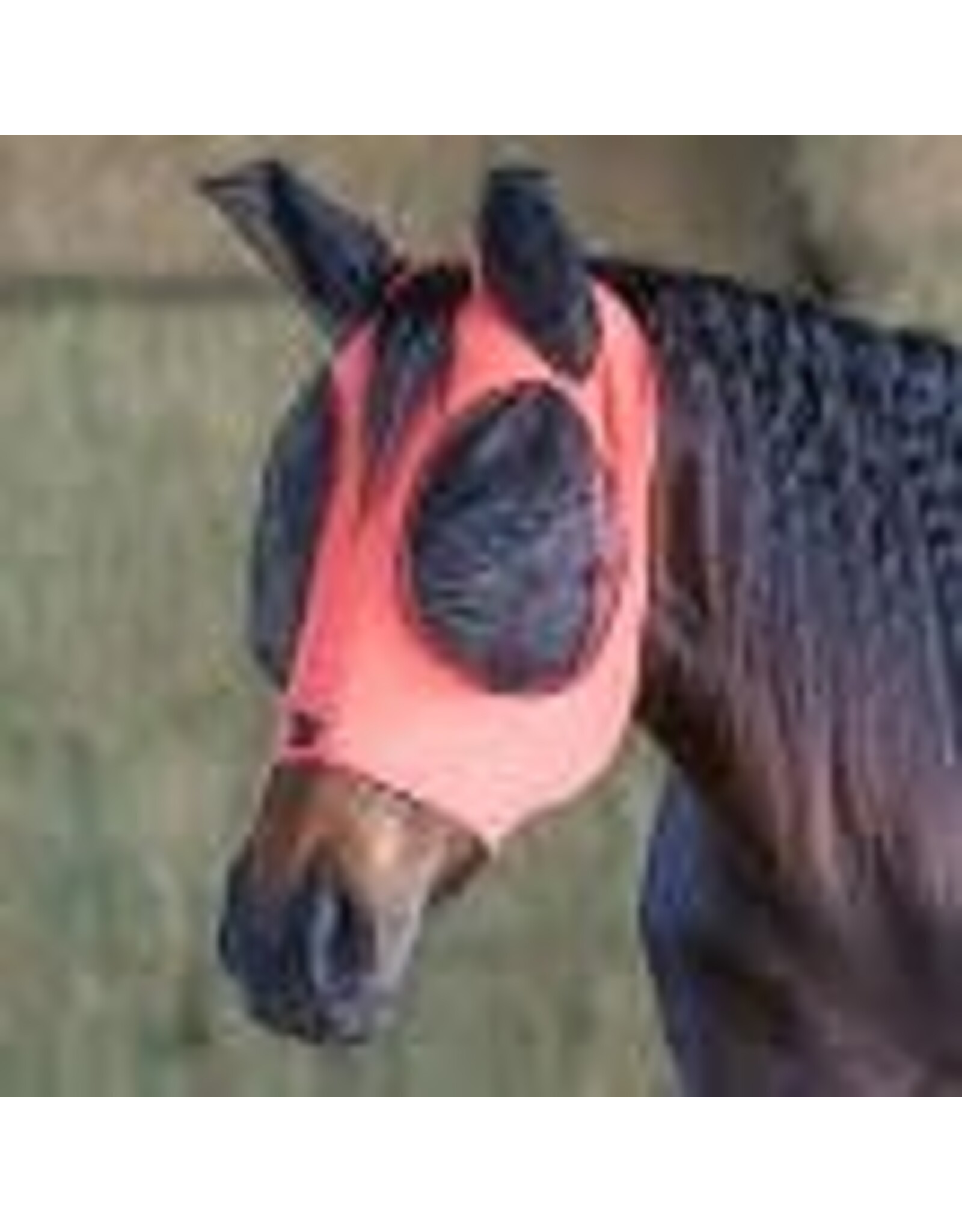Canadian Horsewear - Lycra Fly Mask with Zipper and Forelock Hole - Orange - Large