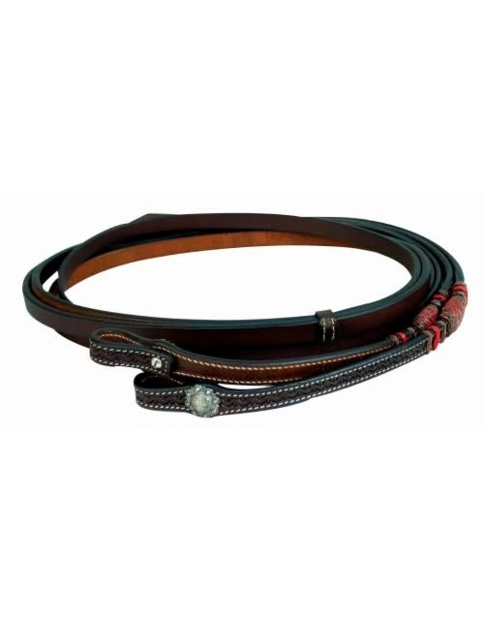 WESTERN RAWHIDE BY JIM TAYLOR PERFORMANCE CHEVRON SERIES 8' SPLIT REINS - 320220