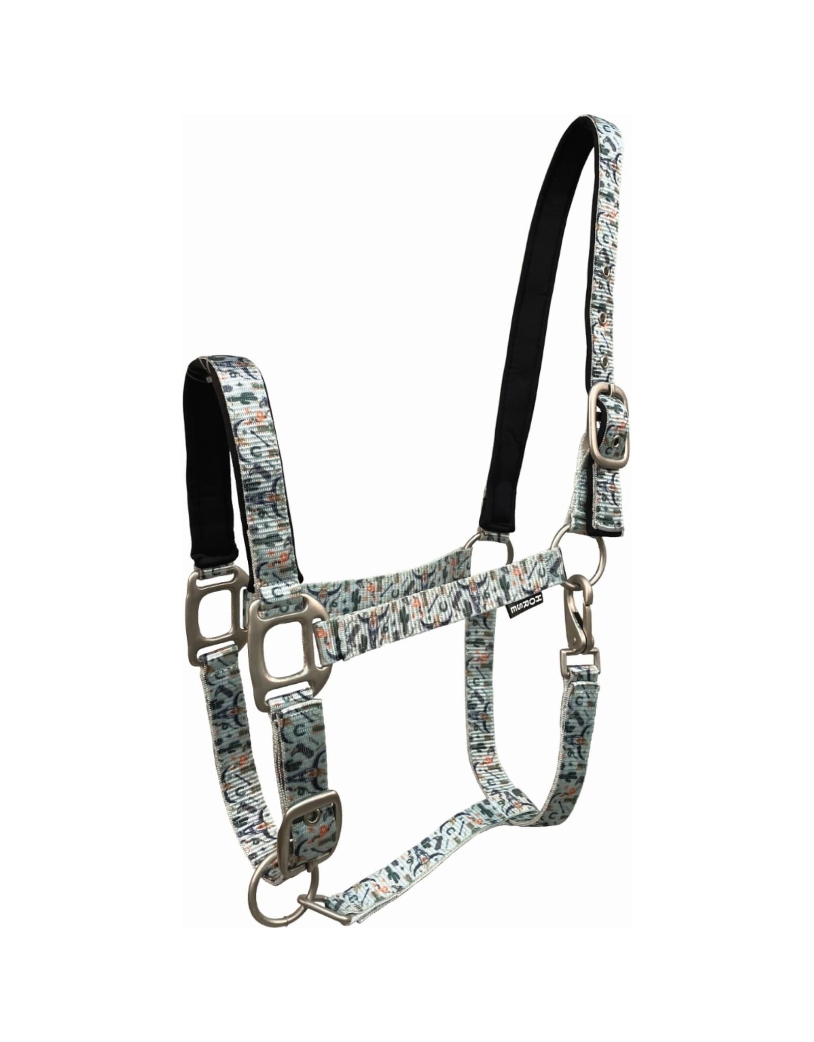 COUNTRY LEGEND CACTUS PRINT PADDED HALTER - LIGHT BLUE - HORSE - 293031-20/H