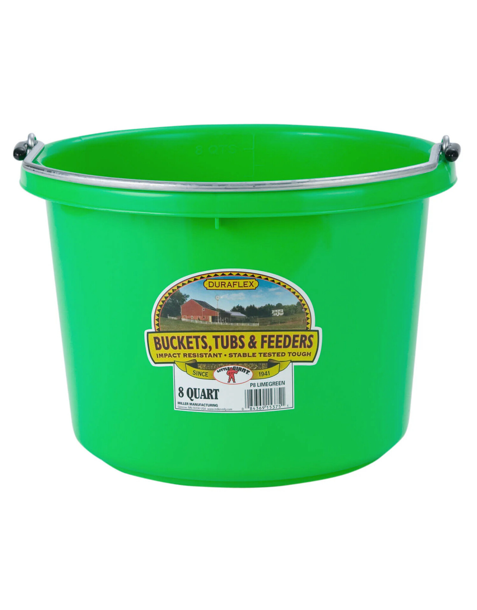 Plastic 8qt Lime Green Bucket - 115-505