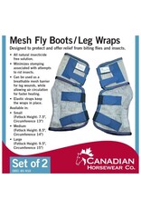 Canadian Horsewear Fly Boots 2PK - Grey - Medium - 85-910-M
