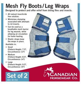 Canadian Horsewear Fly Boots 2PK - Grey - Small -  85-910-S