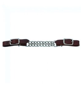 Dale Rodrigez Double Chain Leather Curb Strap - Dark Brown - 3255-DB