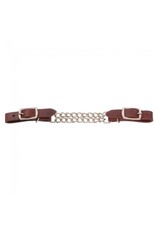 Dale Rodrigez Double Chain Leather Curb Strap - Medium Brown - 3255-MB
