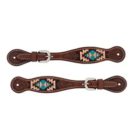 Turquoise Cross Aztec Spur Straps, Ladies - 45507-53