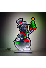 CHRISTMAS!!! Infinity Light SNOWMAN - 13" x 19"