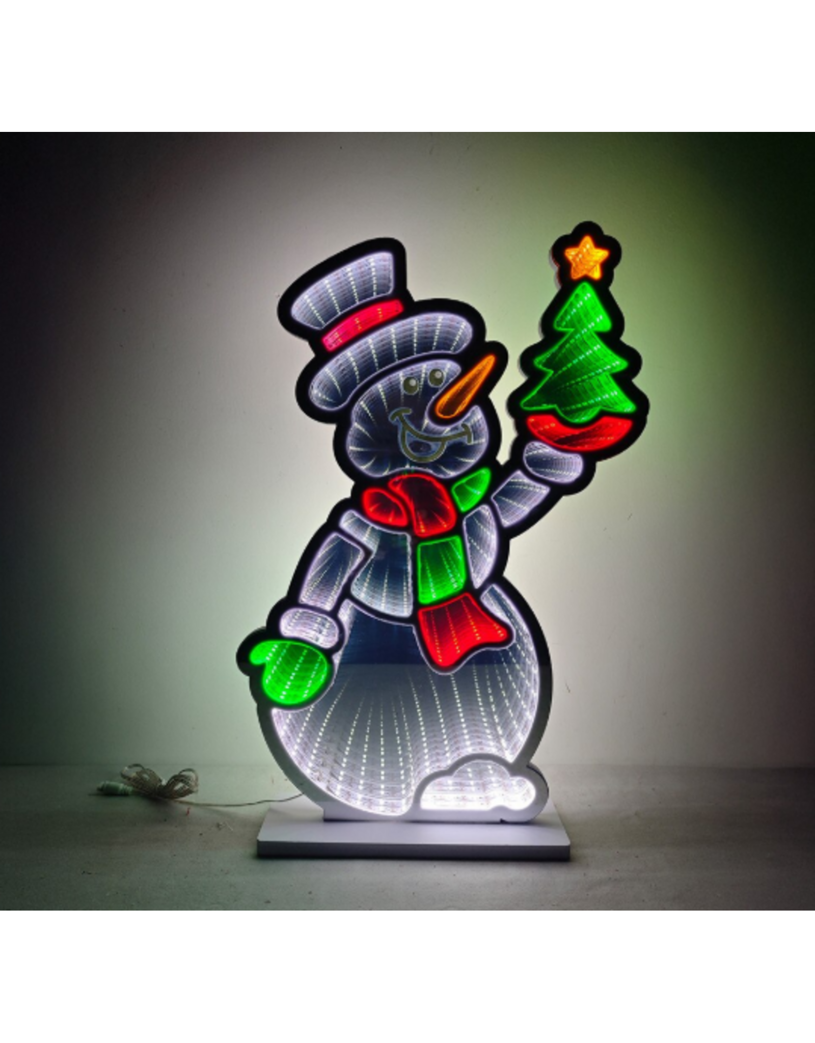 CHRISTMAS!!! Infinity Light SNOWMAN - 13" x 19"