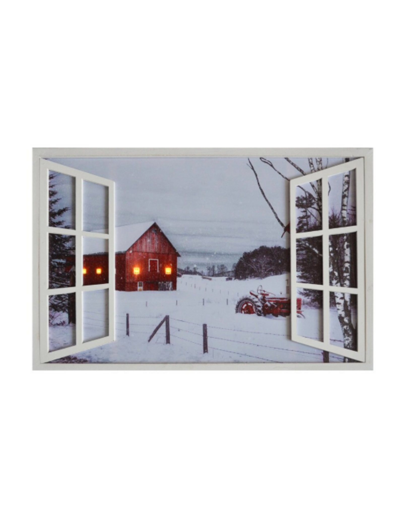 CHRISTMAS !!! Canvas Wall Art - Farm/Barn w/Timer