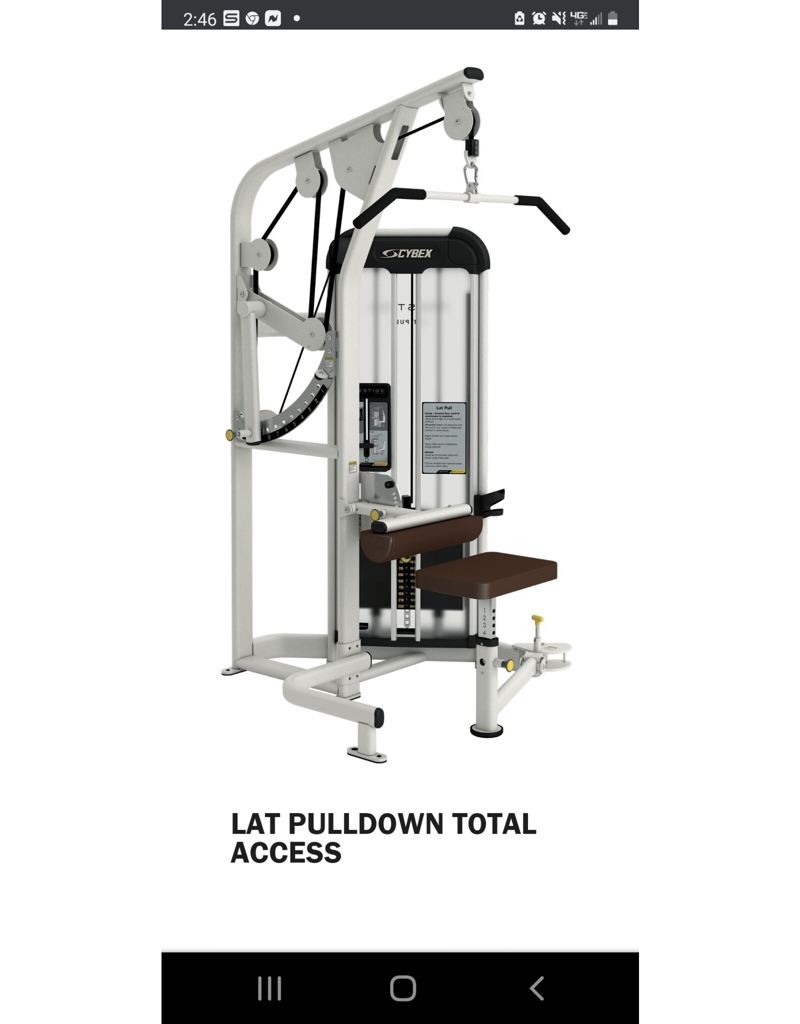 CYBEX TOTAL ACCESS LAT PULL DOWN