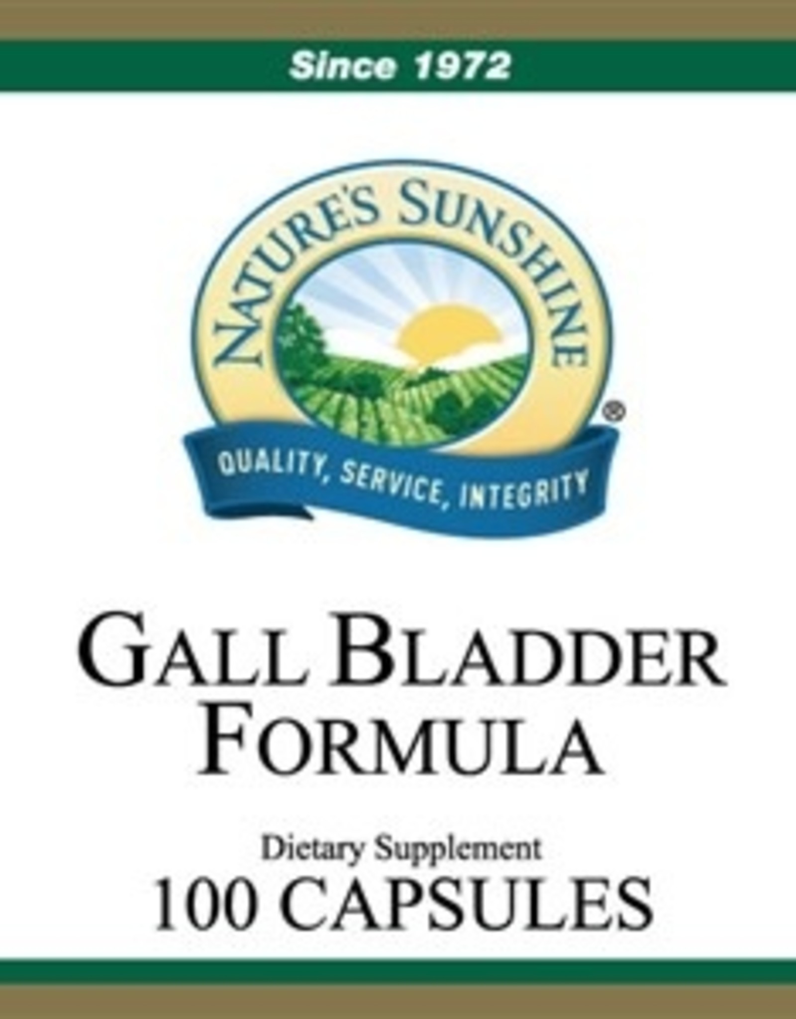 Nature's Sunshine Gall Bladder Formula(100 caps)*