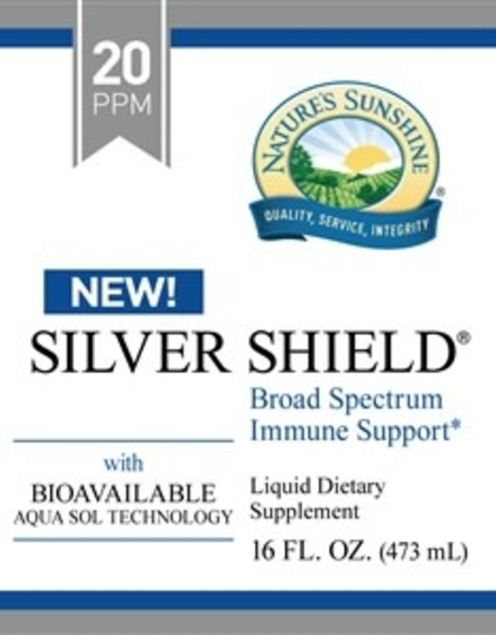 Nature's Sunshine Silver Shield w/ Aqua Sol