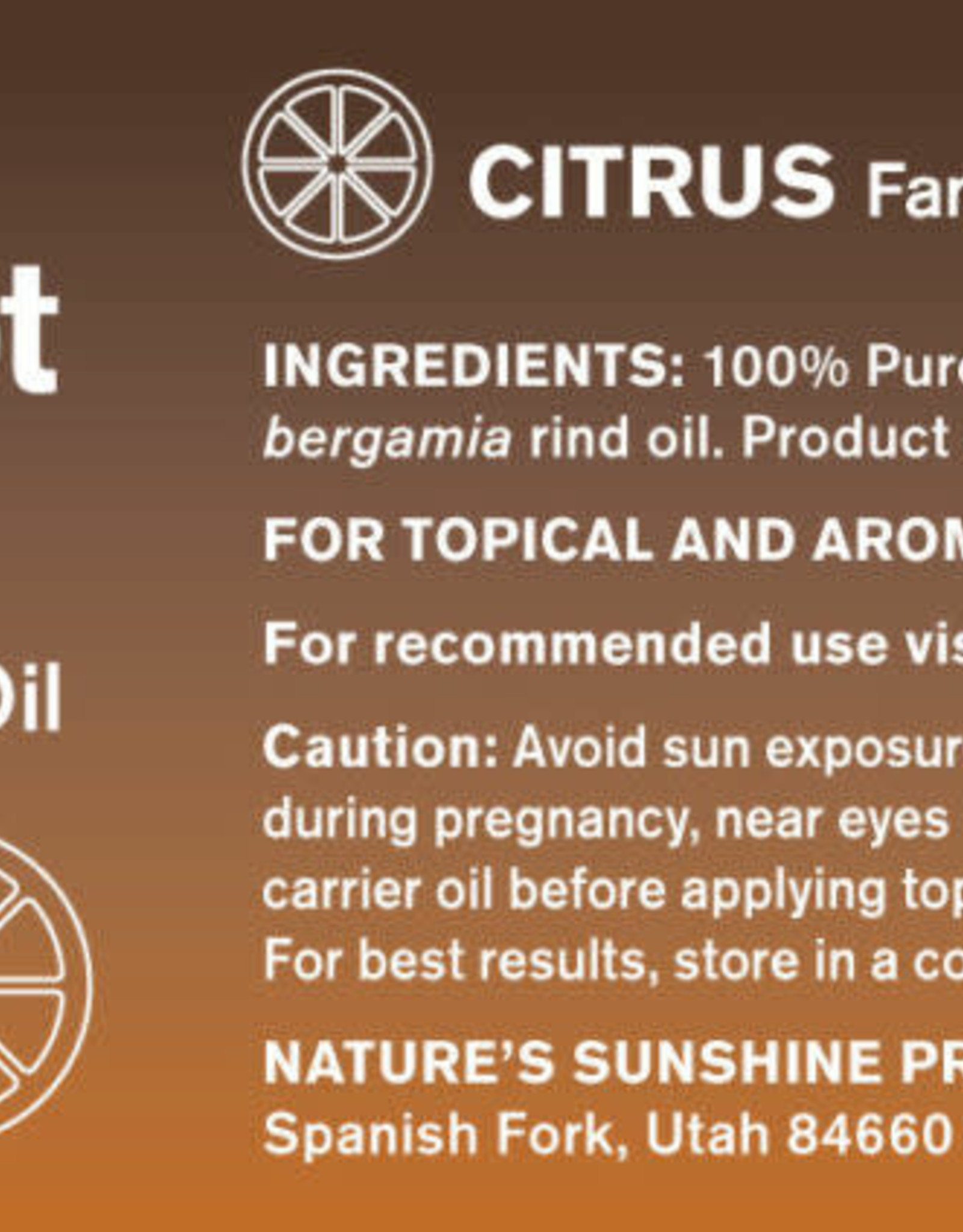 Nature's Sunshine Bergamot Oil