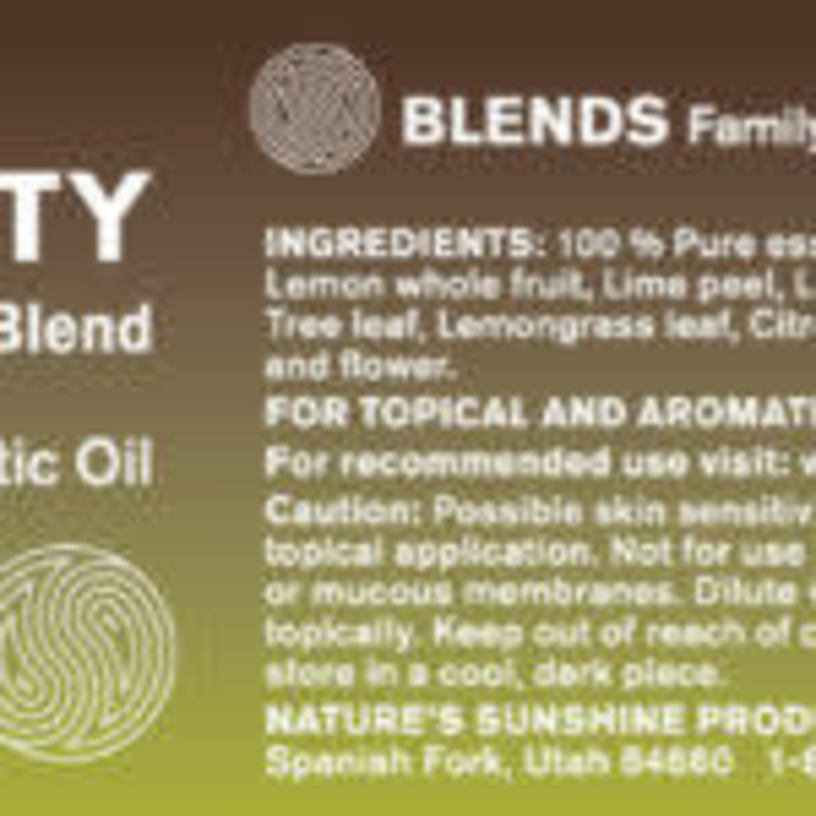 Nature's Sunshine Purity Oil Blend