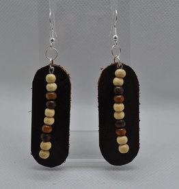 ECLectic Designs Brown Oval with Beads