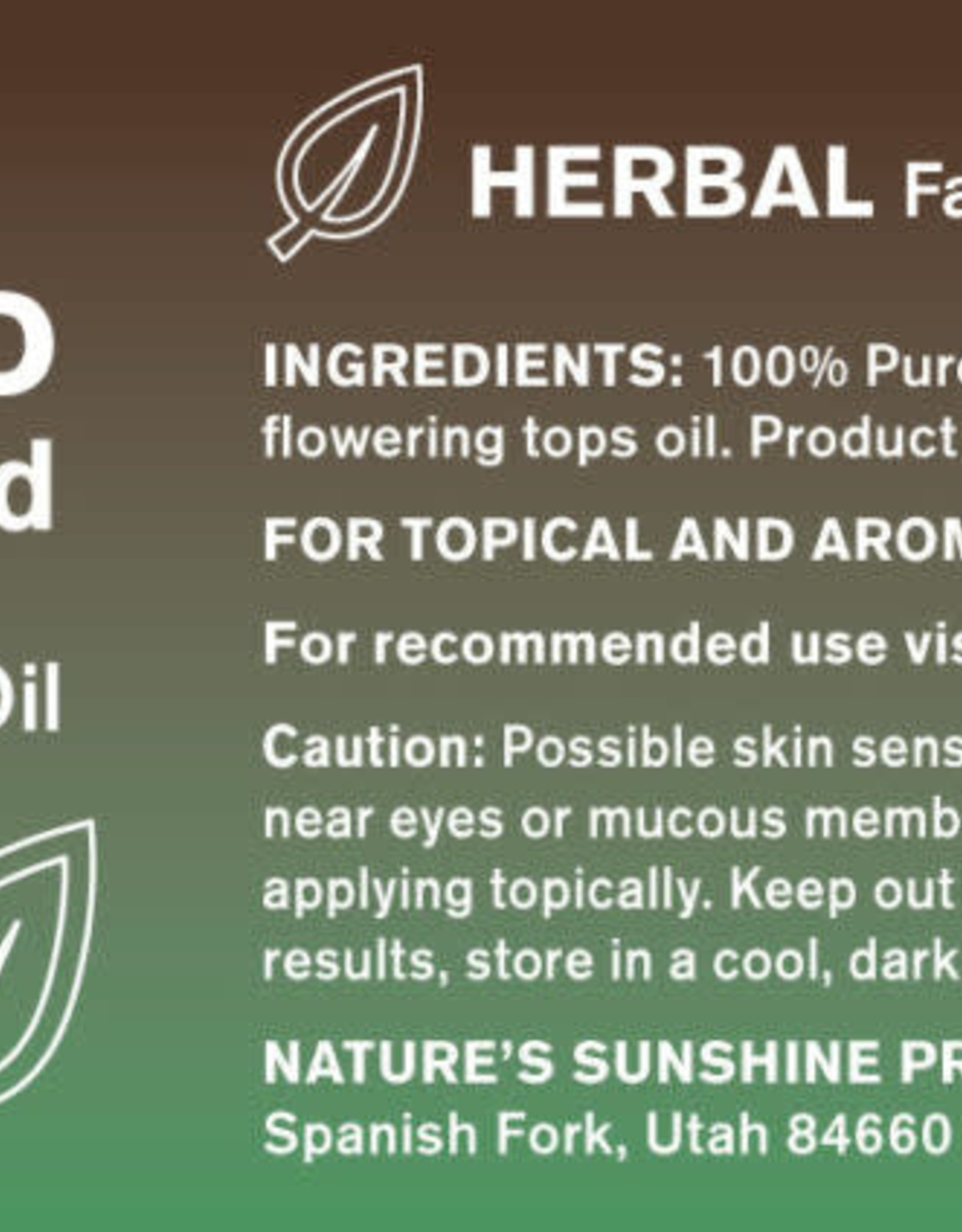 Nature's Sunshine Oregano Oil