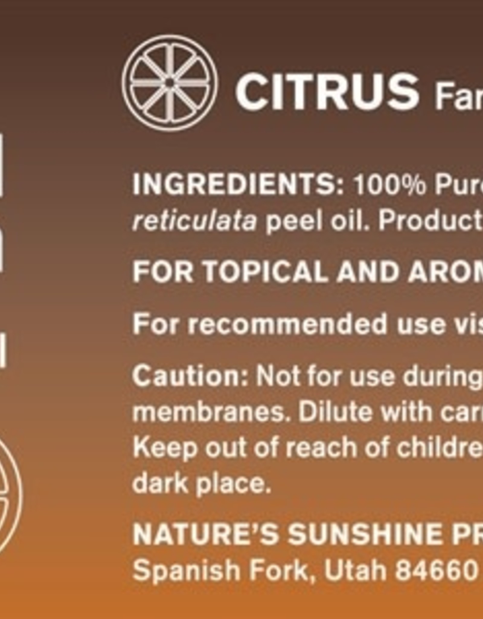 Nature's Sunshine Red Mandarin Oil