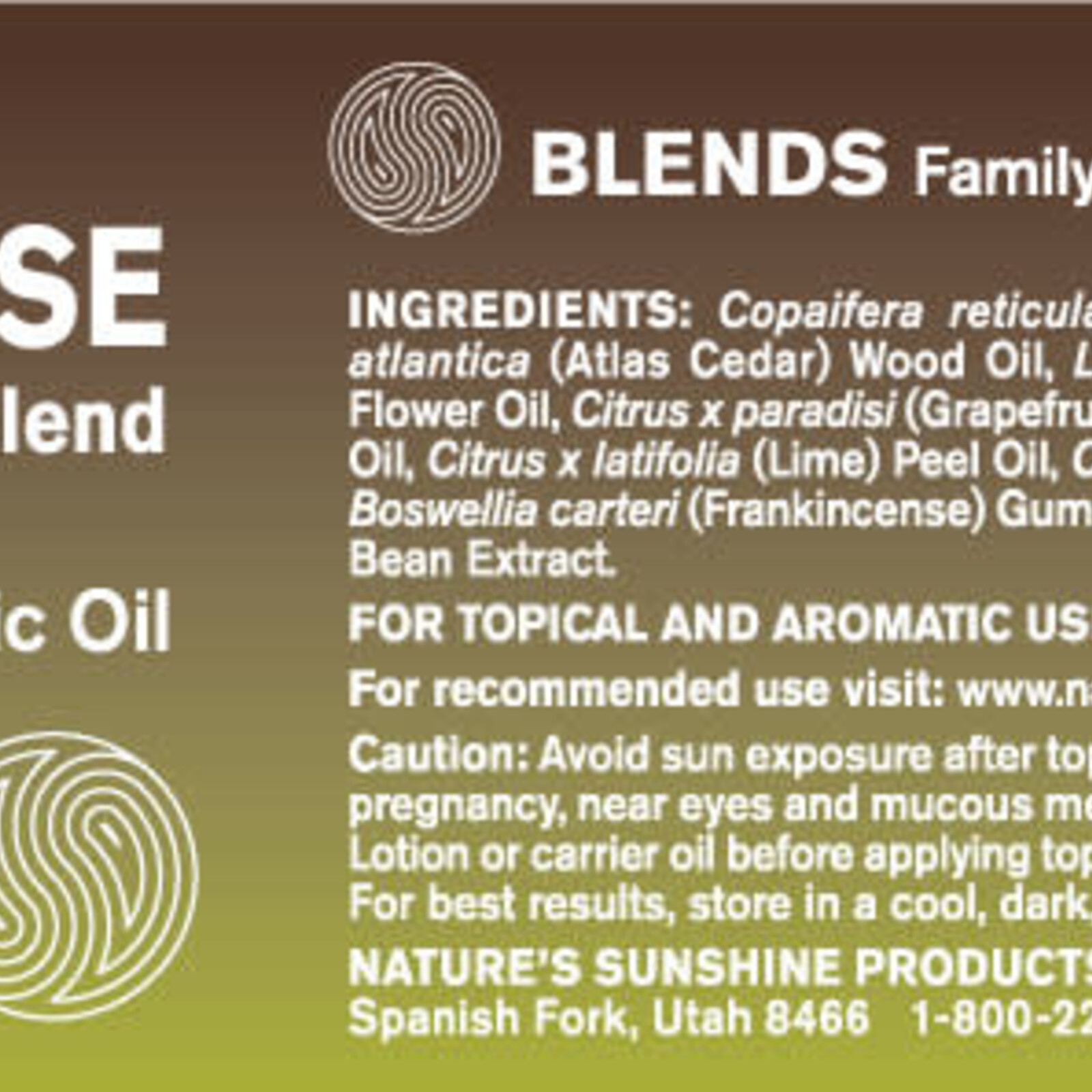 Nature's Sunshine PARADISE Relaxing BlendEssential Oil (15 ml)