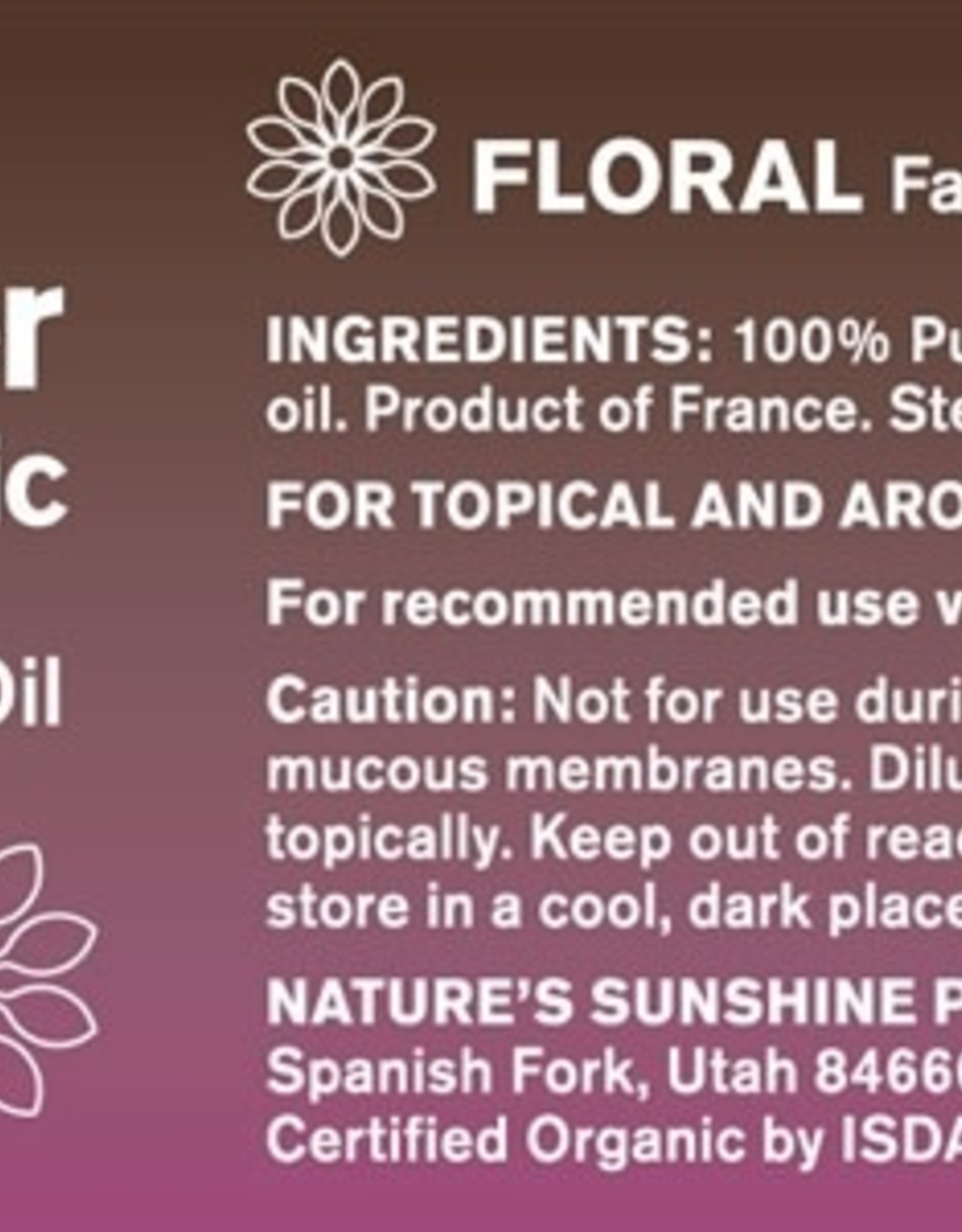 Nature's Sunshine Lavender Oil