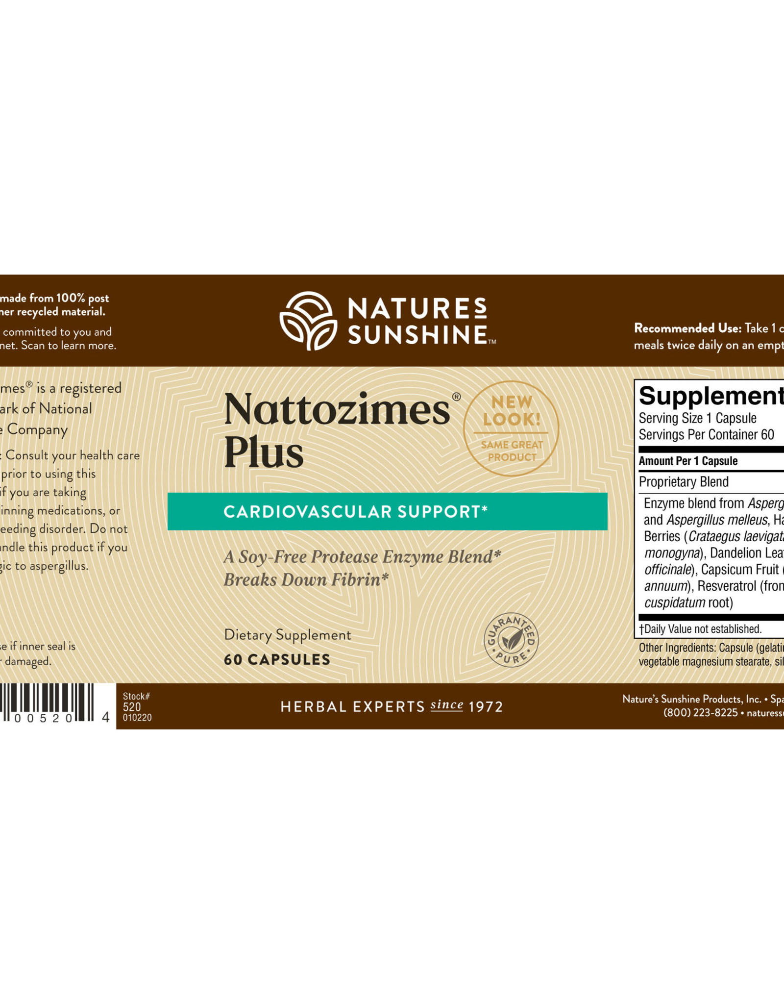 Nature's Sunshine Nattozimes Plus (60 caps)