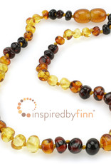 Inspired by Finn Baltic Amber Necklace - Rainbow Polished - 10.5-11.5