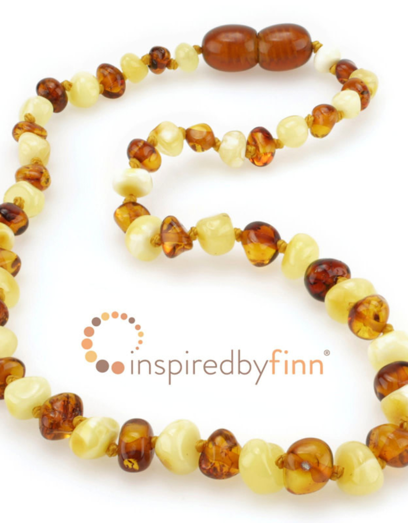 Inspired by Finn Baltic Amber Necklace - ButterHoney Polished - 10.5-11.5