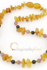 Inspired by Finn Baltic Amber Necklace - CurbsChipHarvest - unpolished - 11.5-12.5