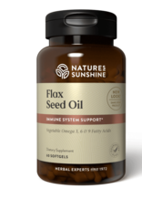 Nature's Sunshine Flax Seed  Oil w/Lignans(60 softgel caps)