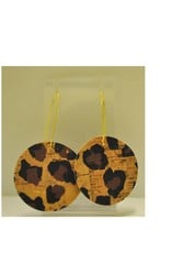 ECLectic Designs Circle Leopard Print on Hoop Earrings