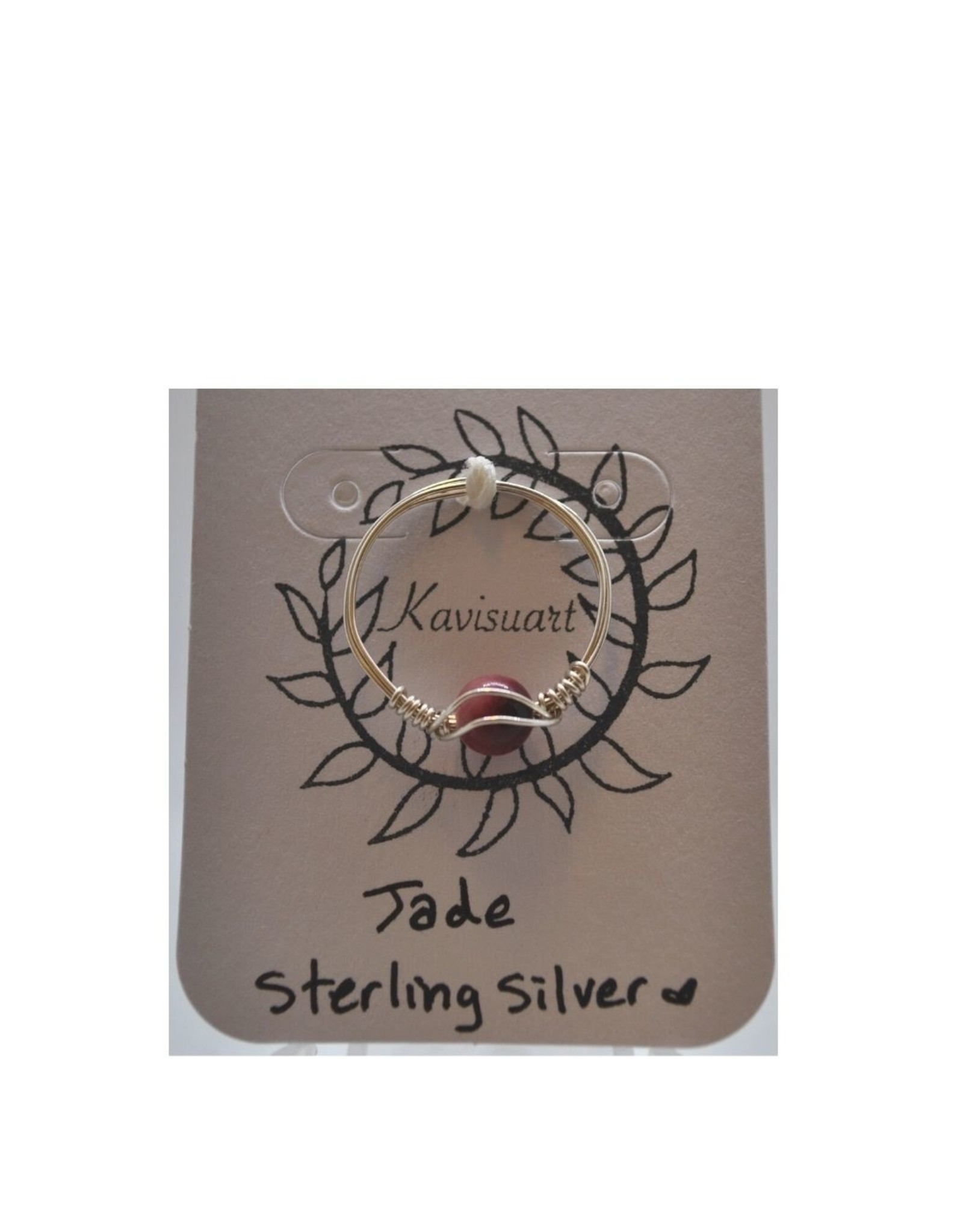 Kavisuart Jade Sterling Silver ring - size 8
