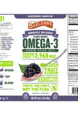 Barleans Seriously Delicious Fish Oil w/ Flax - Blackberry - 16oz