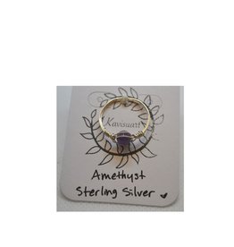 Kavisuart Amethyst Sterling Silver Ring - size 8.5