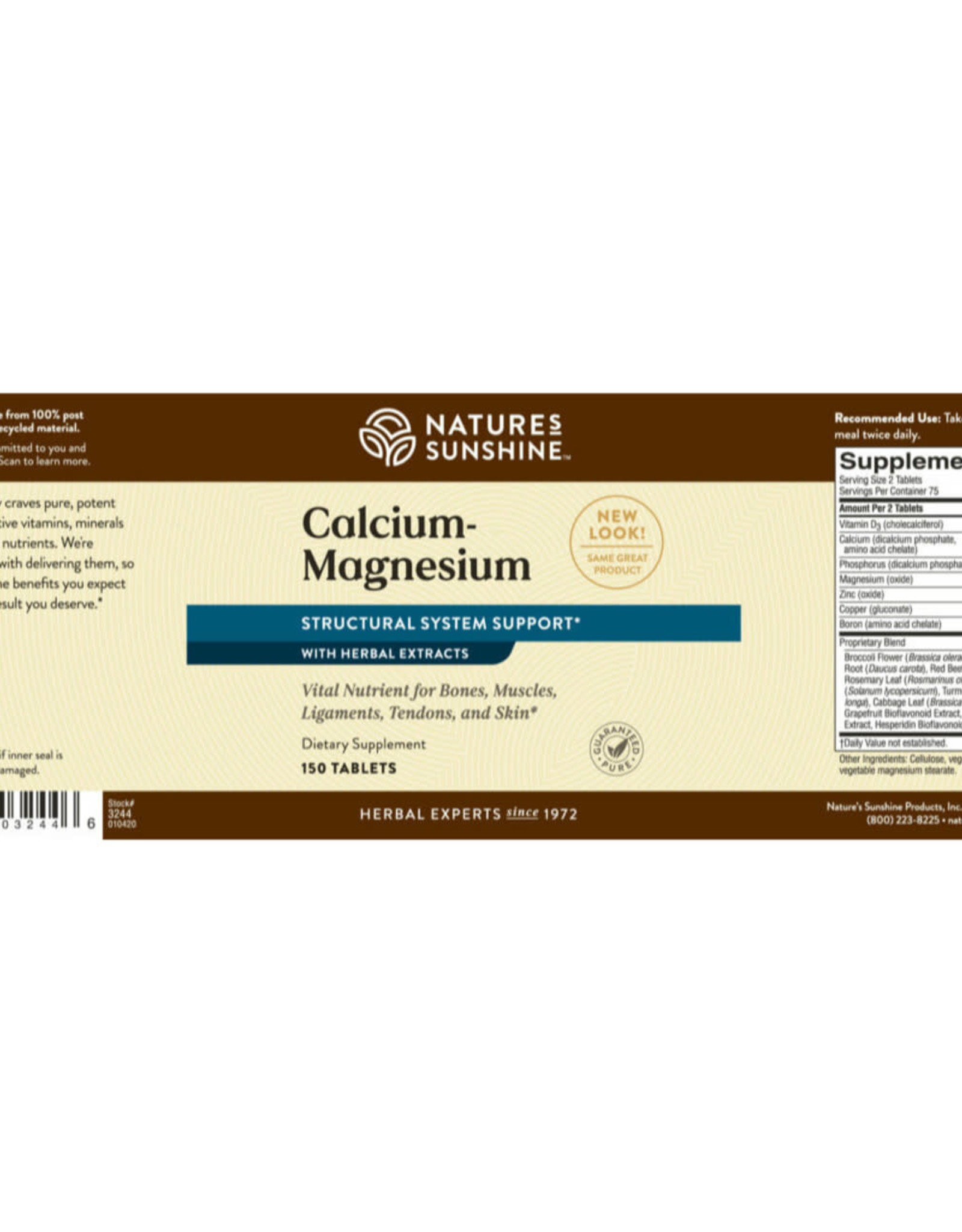 Nature's Sunshine Calcium-Magnesium   (150 tabs)