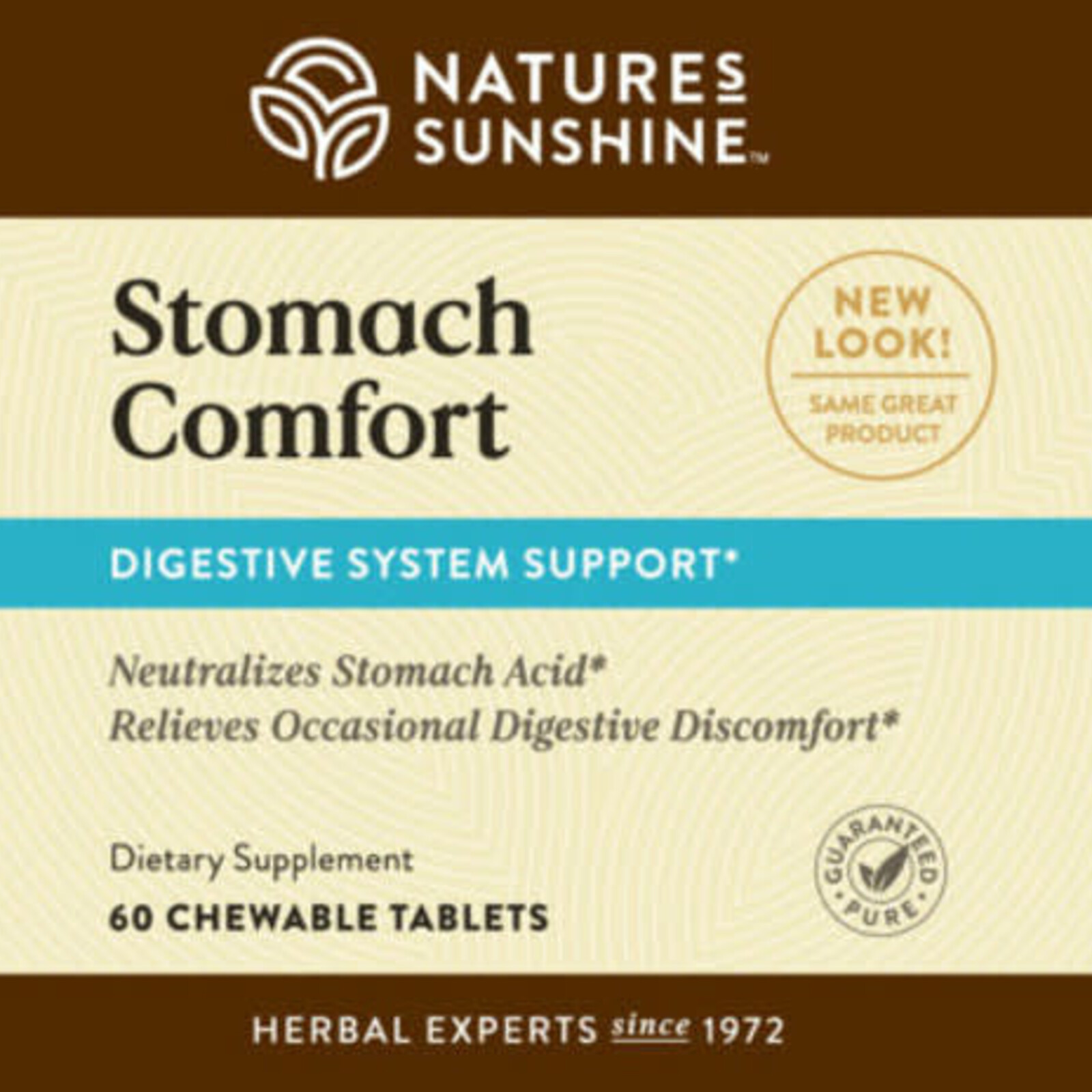 Nature's Sunshine Stomach Comfort(60 Chewable Tabs)
