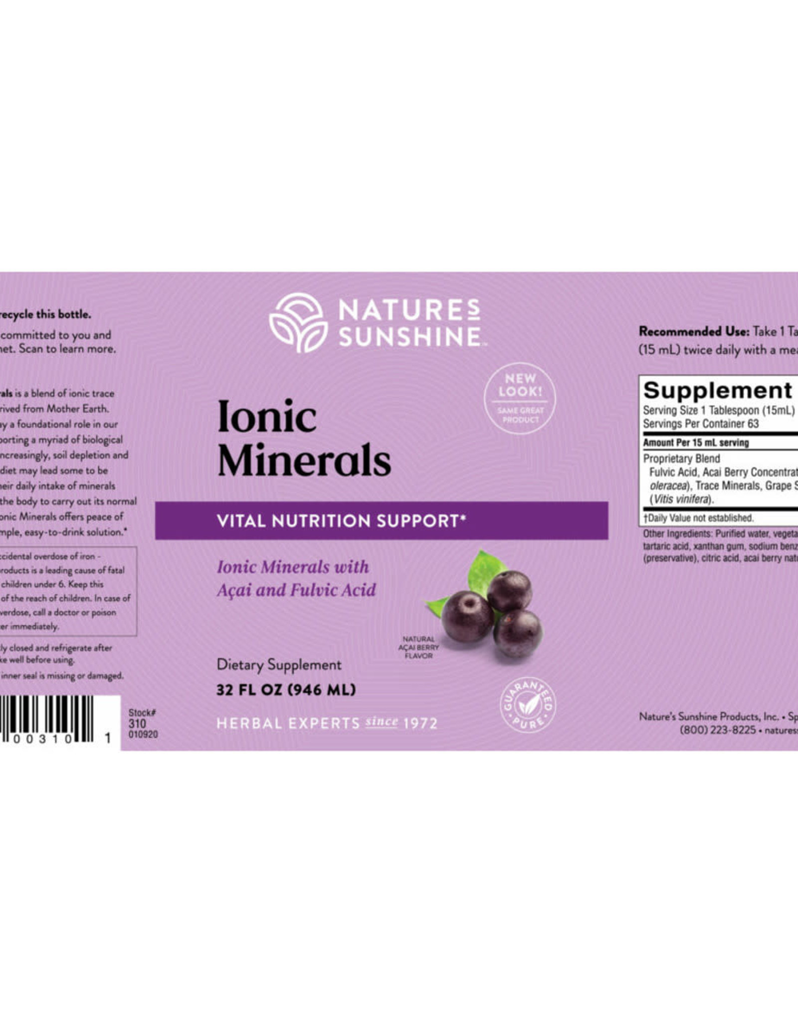 Nature's Sunshine Ionic Minerals w/Acai(32 fl. oz.)