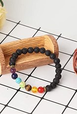 Chakra Beads Lava Stone Bracelet