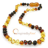 Inspired by Finn Baltic Amber Neckalaces Necklace Polished Rainbow Size 2:11.5-12.5"
