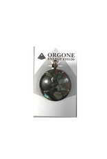 Orgone Energy Fields Orgonite Necklace Red Jasper, Fuchsite, Shungite, Brass Shaving Medium