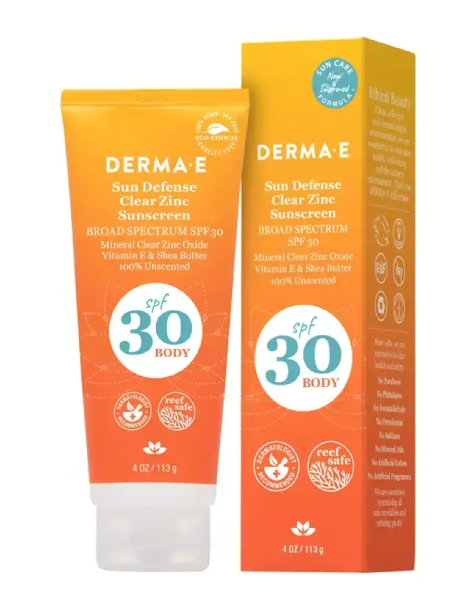 Derma-E Sun Defense Clear Zinc SPF30 Body