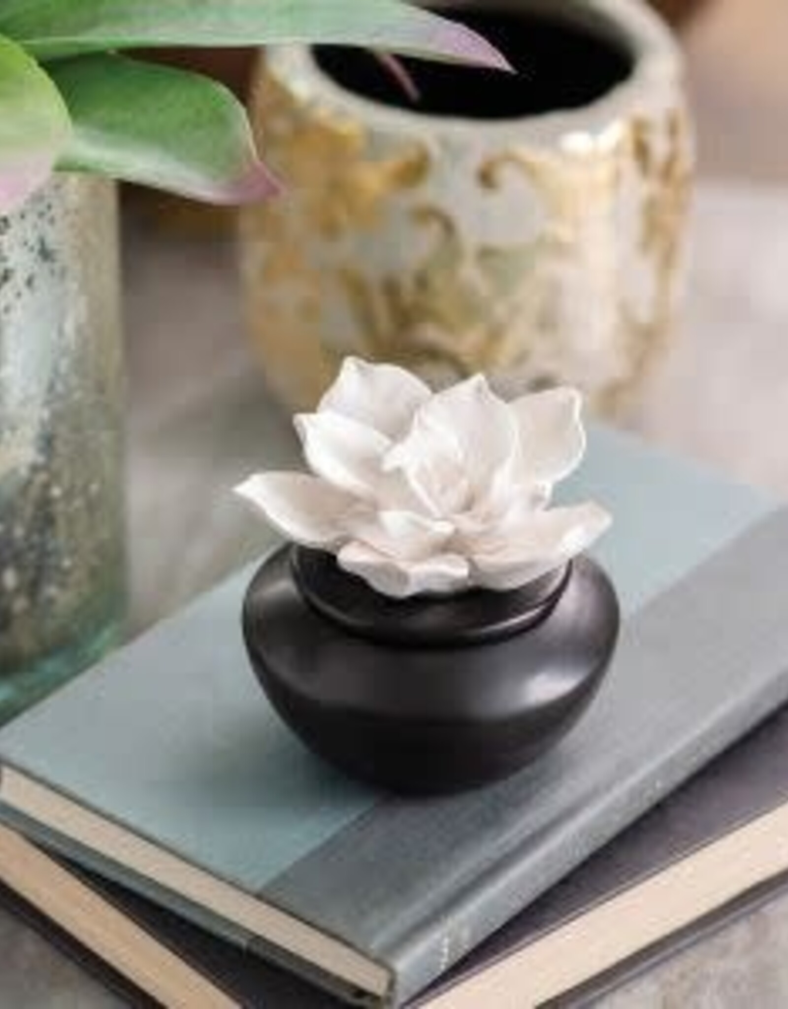 Airome' Porcelain Aroma Diffuser w/peppermint oil - gardenia