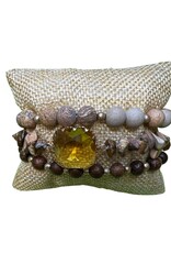 Brown with Amber Stone Bracelet
