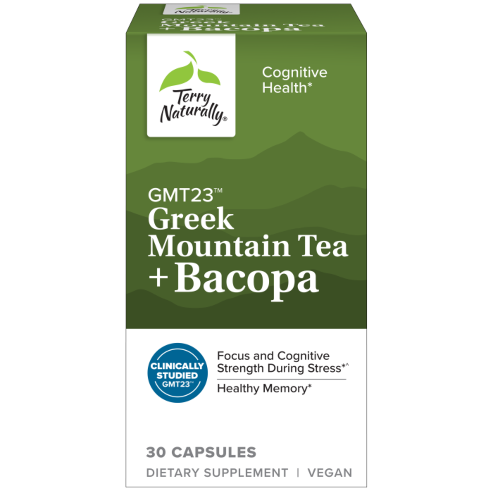 Terry Naturally Greek Mountain Tea + Bacopa - 30 caps