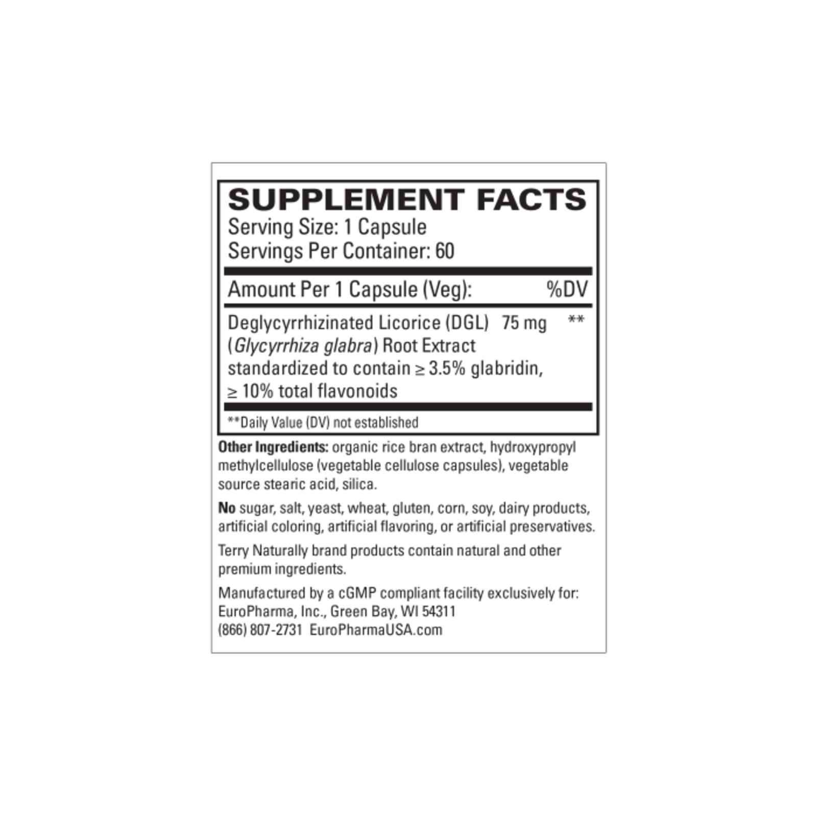Terry Naturally Stomach & Intestinal Relief - 60 caps