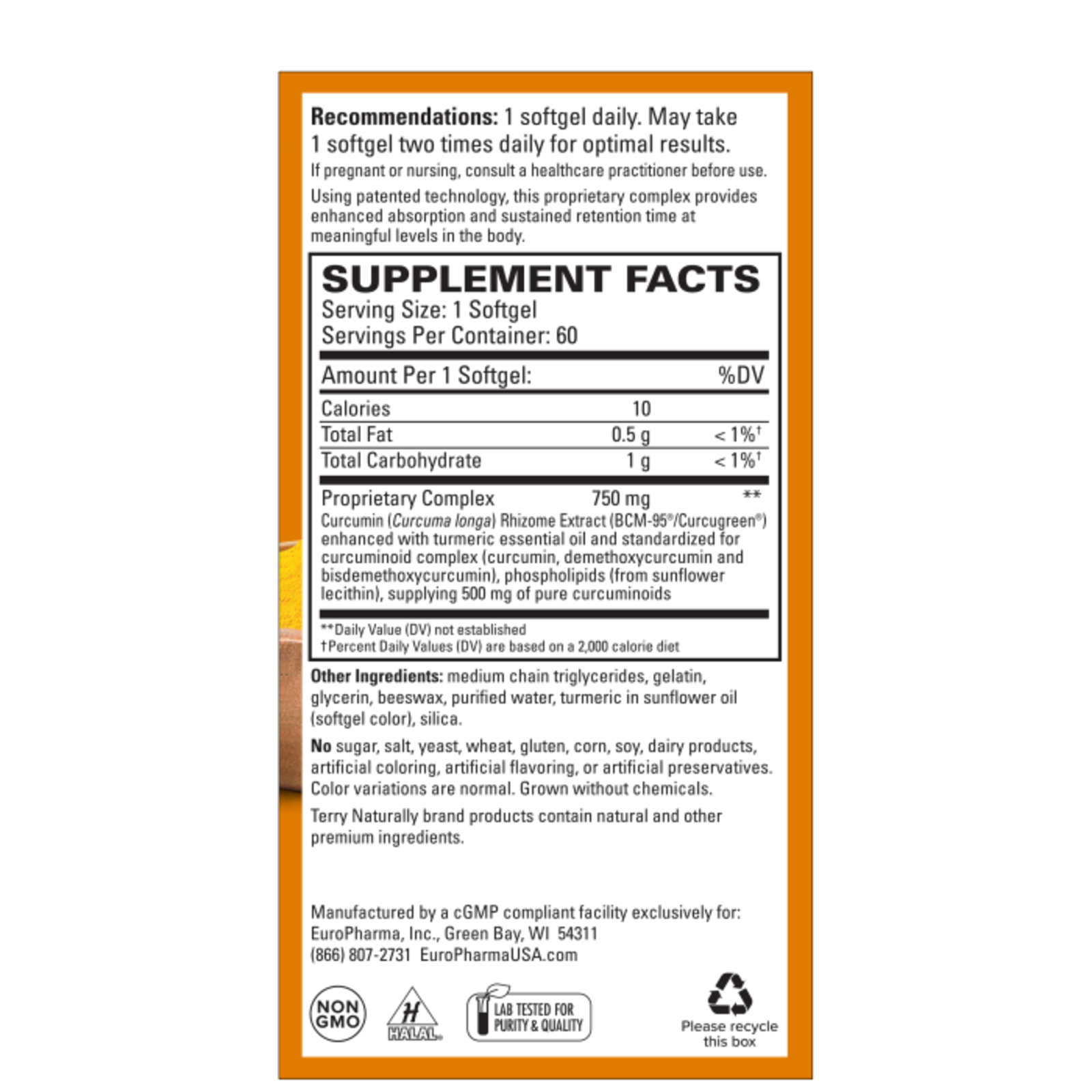 Terry Naturally CuraMed 750mg - 120 softgels