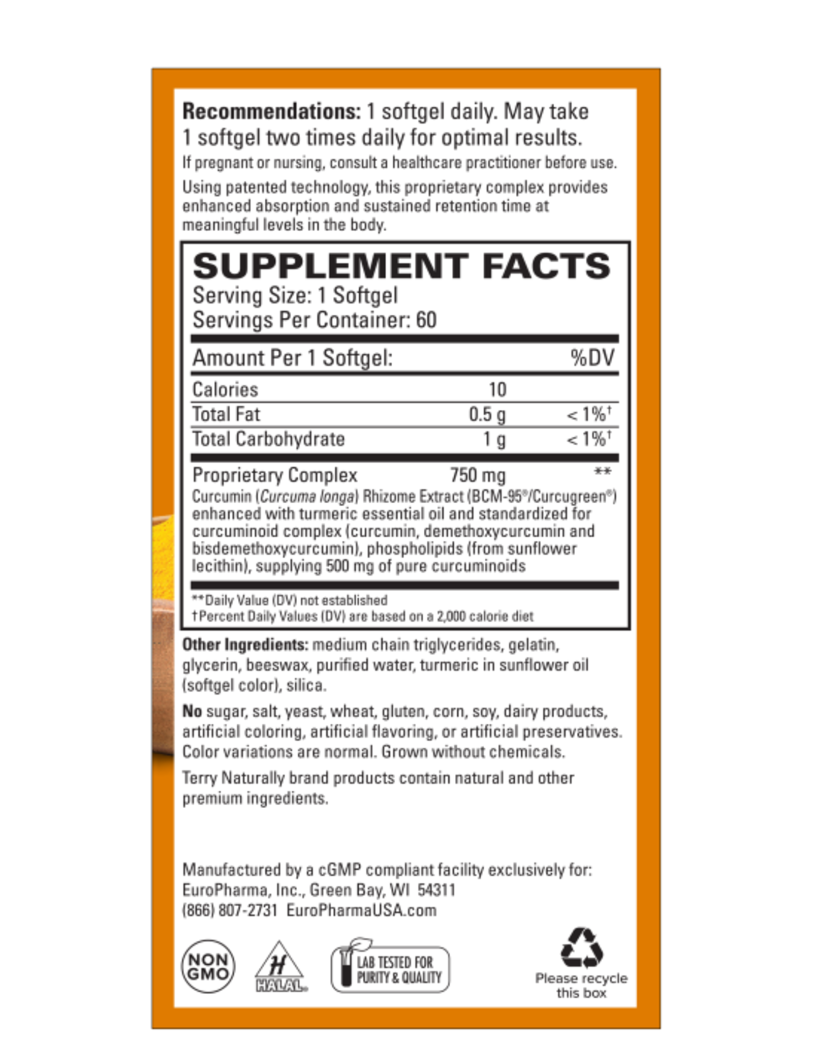 Terry Naturally CuraMed 750mg - 120 softgels
