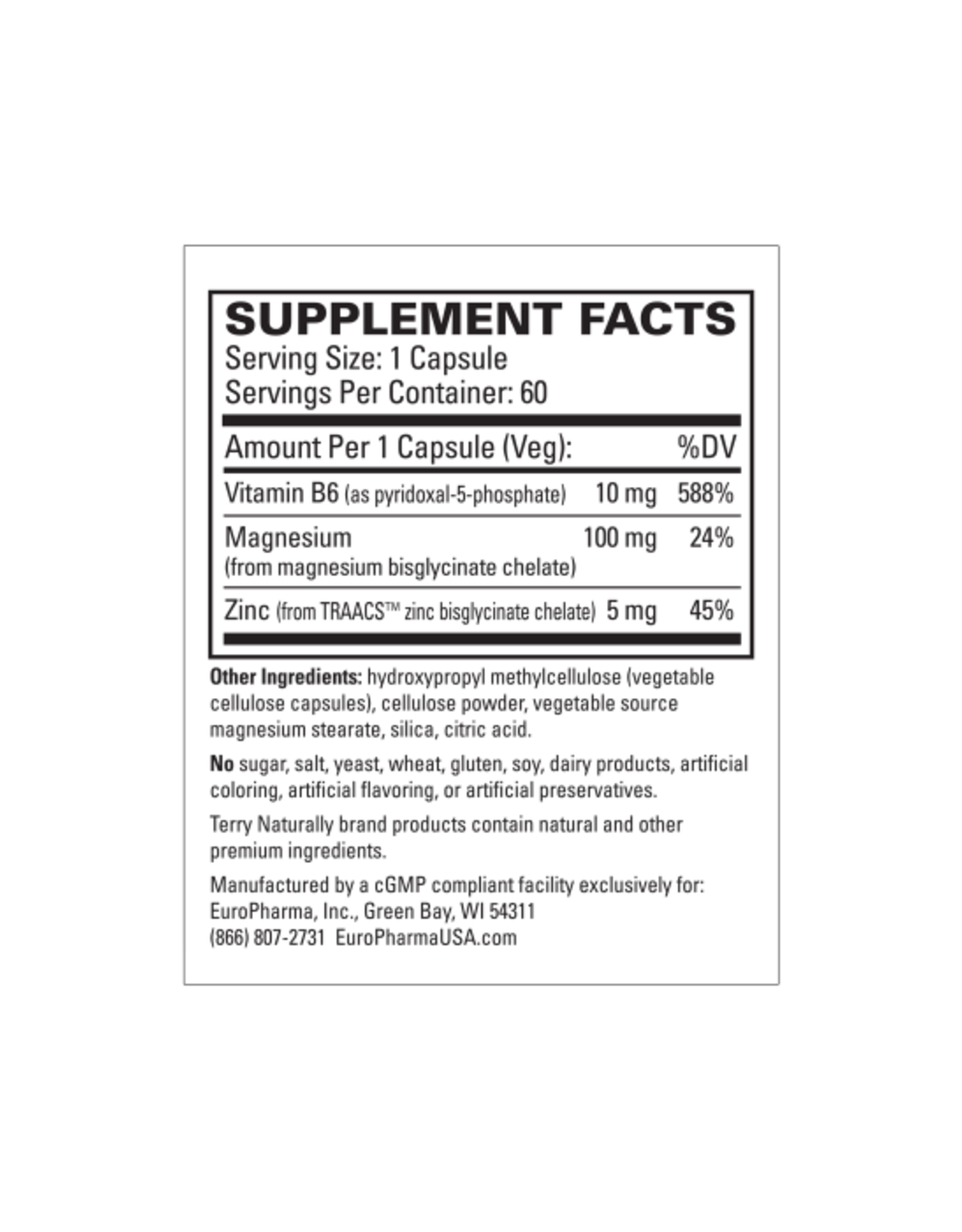 Terry Naturally BioActive Magnesium Complex -120 caps