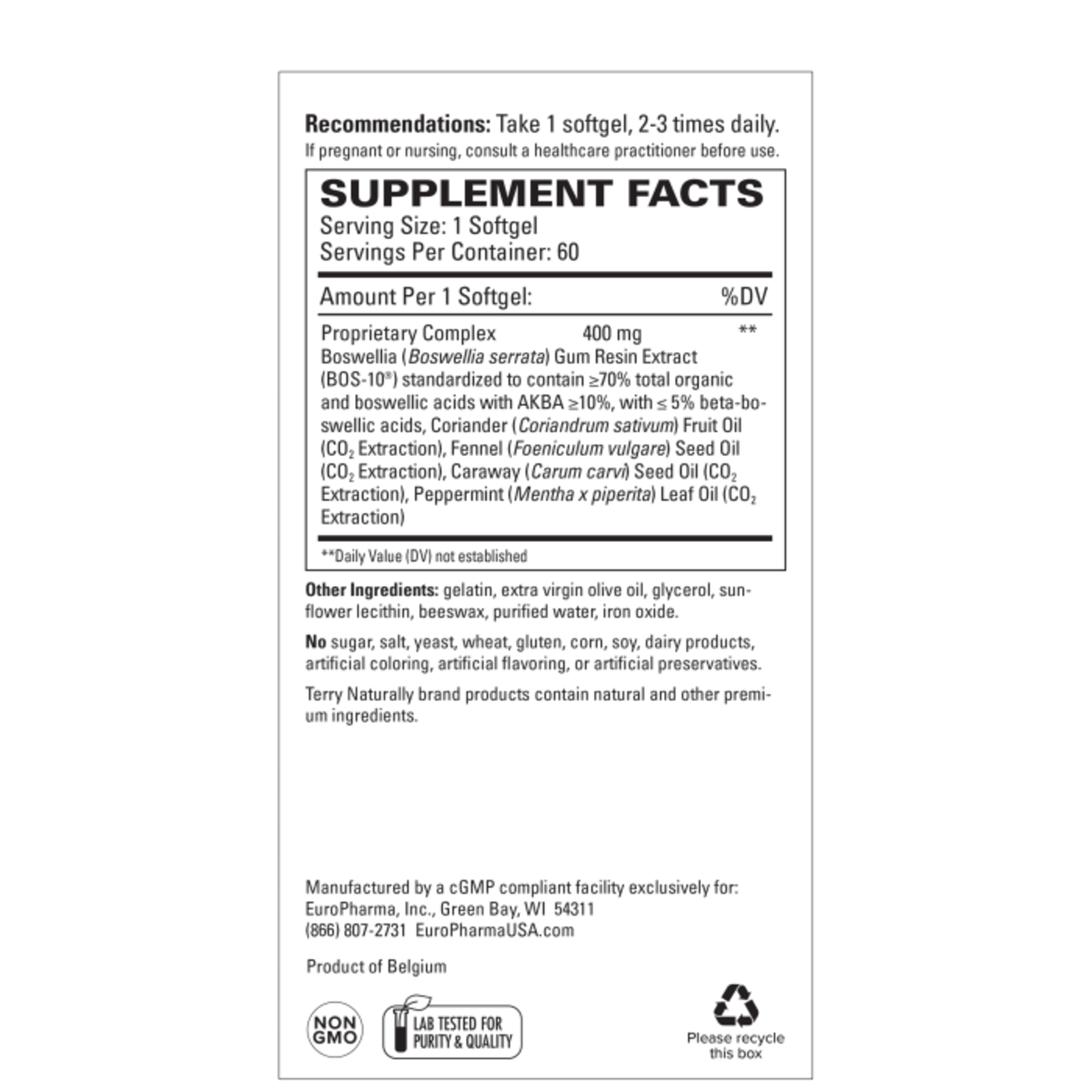 Terry Naturally BosMed Intestinal Bowel Support