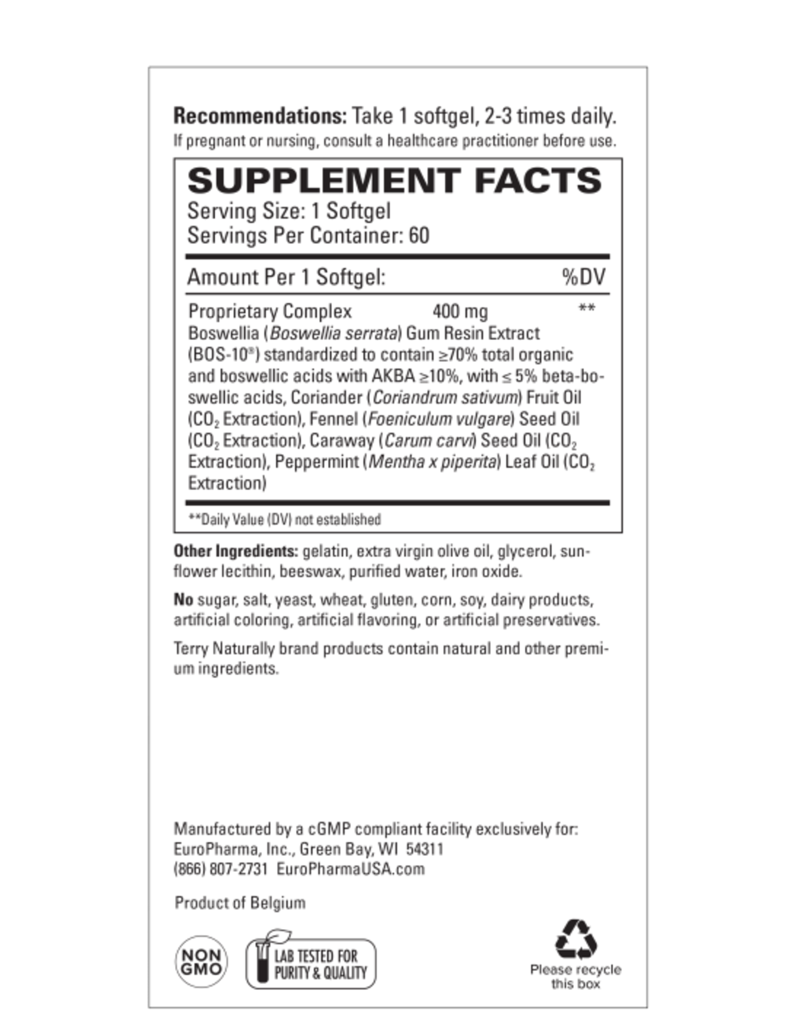 Terry Naturally BosMed Intestinal Bowel Support