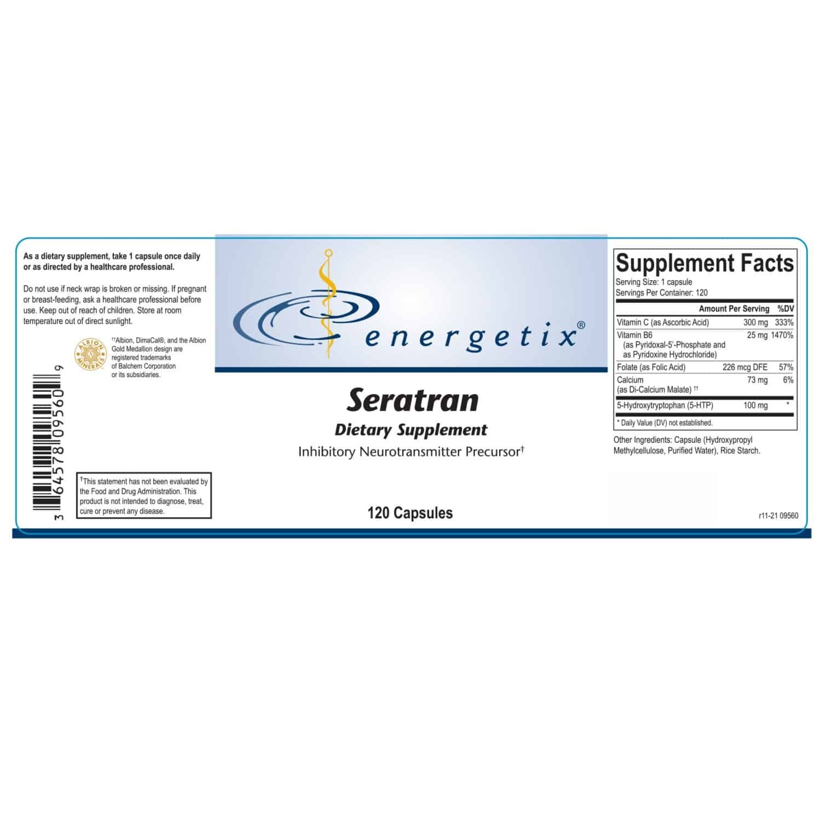 Energetix Seratran - 120 capsules